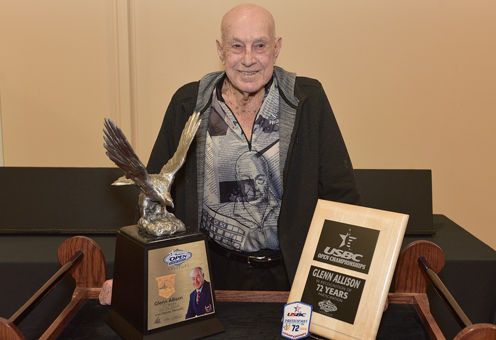 Glenn Allison at the 2024 USBC Open Championships for his 72nd appearance